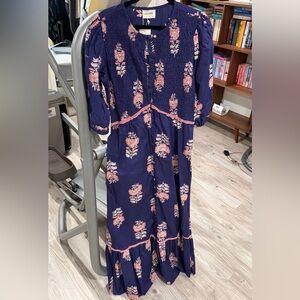 Sonmer Floral Maxi Dress with Pink Prints